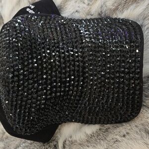 Chiquis Pur Black Sequin Cap